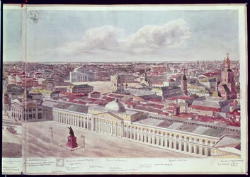 Panorama von Moskau, Darstellung des Kaufhauses 